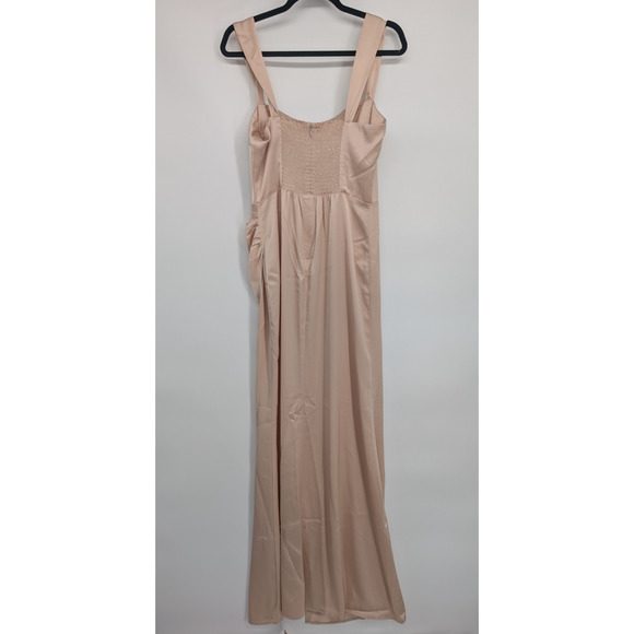 NWD Reformation Isolene Satin Maxi Dress Gown Size 8 Grand Cru #4A456 - Picture 6 of 15